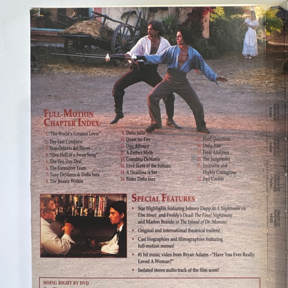 Don Juan Demarco (DVD, 1995) Jonny Deep Marlon Brando Fae Duunay - Picture 3 of 5